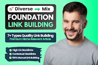 do branded mixed foundation backlinks with diverse high authority link building