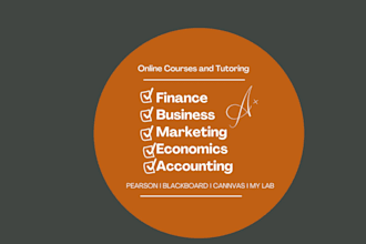 tutor in finance, accounting, business, marketing, economics class