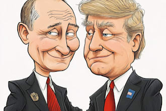 draw political caricature and cartoon
