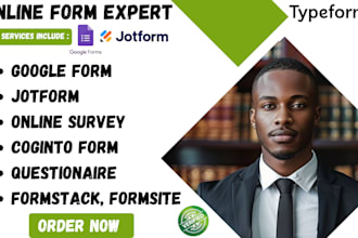 do online survey, in googleform, typeform, questioniare, cognito form, sanstore