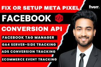 fix or setup facebook pixel google analytics 4 ecommerce conversion API tracking