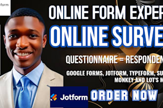 do responsive online form, questionnaire, online survey with jotform google form