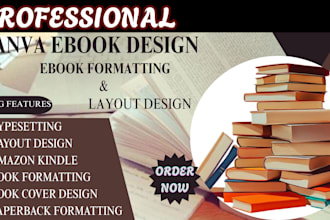 do book formatting and layout design, canva ebook design for kdp print and ebook