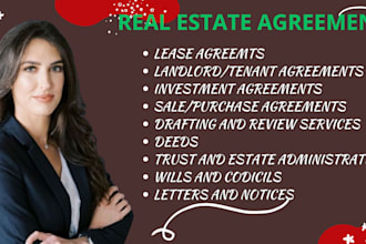 prepare your real estate contracts, review and advise you