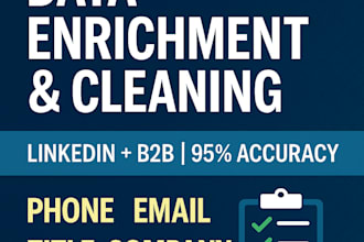 clean and enrich b2b or linkedin data