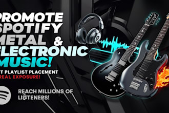 promote your spotify metal music and eletronic music to millions