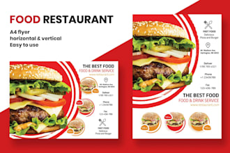 design professional restaurant menu food flyer digital menu price list and menu