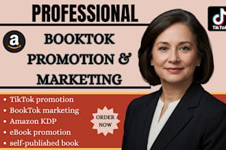 promote your amazon kdp booktok and self help published ebook on tiktok