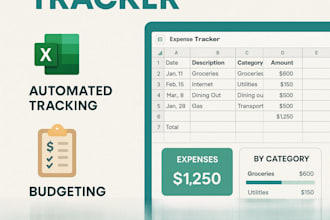 create a user friendly automated excel tracker for expenses