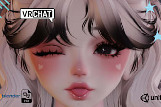 model 3d vrchat, anime, furry fursona nsfw vtuber vr character