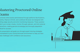 tutor you in test done on kryterion, examity, pearson onvue secure browser