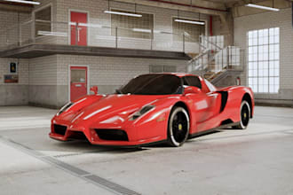create realistic 3d car models, vehicle models and highquality renders