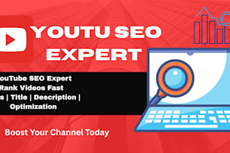 be your youtube SEO expert to grow your channel organically