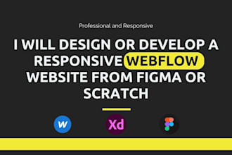 design or develop a responsive webflow website from figma or scratch