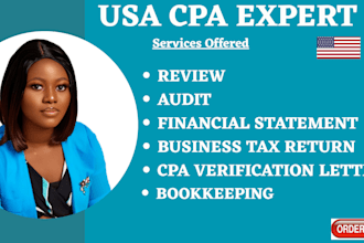 prepare and review financial statement as a USA CPA mortgage