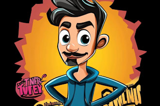 design stunning mascot , cartoon caricature logo