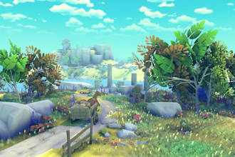 create 3d environment level design low poly 3d environment game assets in unity
