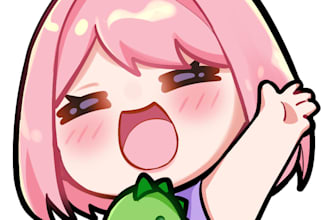 make you an emote with a cute style