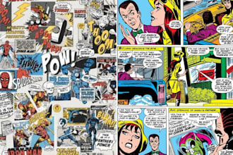 draw retro vintage poster pop art comic book illustration nsfw vintage comic art
