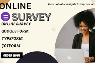 create responsive online survey using jotform, google form ,typeform