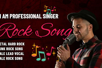 be your male rock vocalist, hard rock song, punk, and metal hard rock