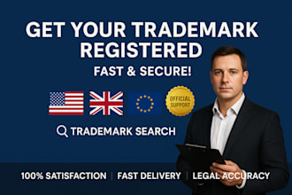 help with trademark registration USA, UK, eu or canada and search