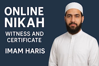 do your online nikah, provide witnesses, issue certificate