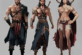 create fantasy concept art and dnd characters design