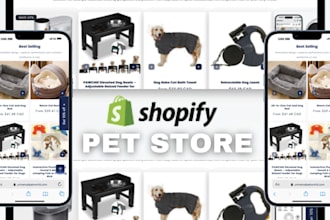 build a high converting shopify store for pet products dropshipping dog cat bird