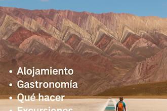 plan your complete trip in jujuy, itinerary, accommodation,  activities, etc