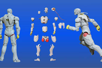 sculpt 3d articulated action figure 3d articulated model 3d figure for printing