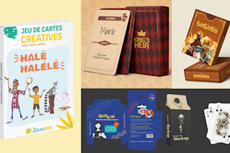 design printable or digital box mockup rigid or tuck box design for card game