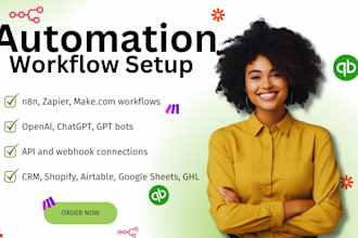 setup n8n workflows, zapier webhook, make com, openai bot automation