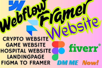 dev and design webflow website framer website, figma to webflow, figma to framer