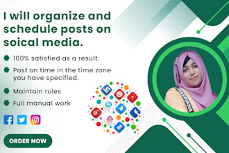 be schedule post in your social account