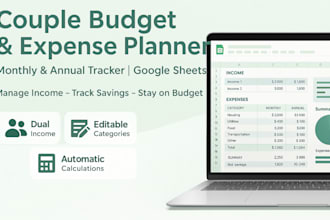 couple income expense planner spreadsheet monthly and annual budget google sheet