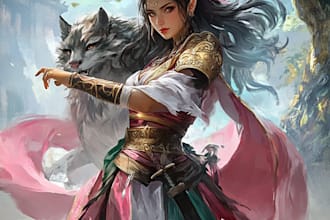 create a unique original dnd fantasy character art