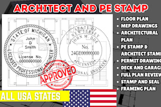 licensed engineered framing plan, permit drawing for sc nc nj ny wa pe stamp