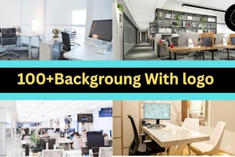 design custom zoom backgrounds and office mockups