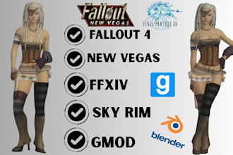 edit or create armor mod for fallout new vegas, mod skyrim, gmod, ffxiv, tekken
