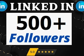 provide your linkedin company page to gain 500 followers fast