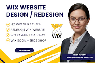 update,design,redesign,fix wix velo, wix website design,wix payment gateway