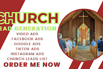church leads, church leads list, church leads facebook ads, video ads google ads
