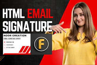 do custom HTML email signature design and code for brand identity