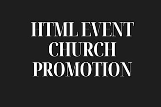 create html church event promotion