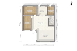 redraw floor plan for real estate agent