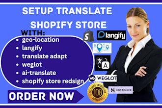 setup geo location langify translate and adapt weglot ai translate shopify store