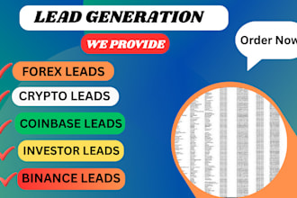 generate fresh forex leads, crypto email list, forex depositor, coinbase leads