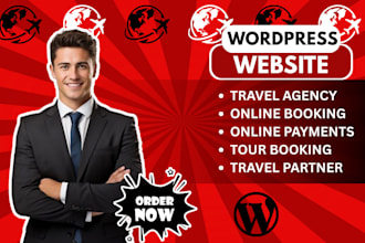 design travel website, tour website, travel agency website using wordpress