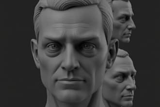 sculpt 3d face 3d head 3d mask helmet 3d toys 3d rendering for 3d printing